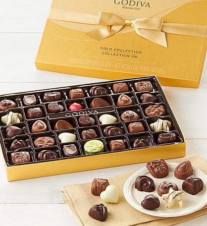 Godiva® Gold Ballotin Chocolates Box - 36 piece